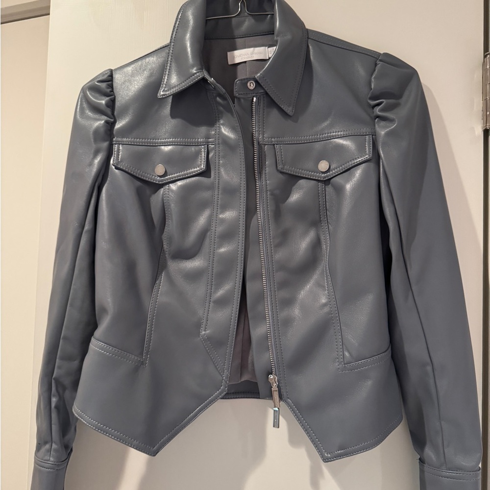 Jonathan Simkhai Slate Leather Jacket
